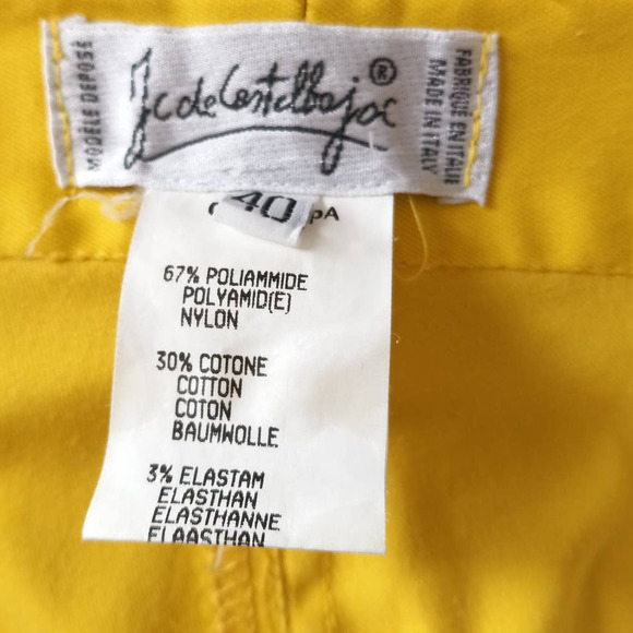 RARE VTG 90s JC de Castelbajac TWEETY Canary Yellow Slim Pants US 0 Looney Tunes - Picture 6 of 10